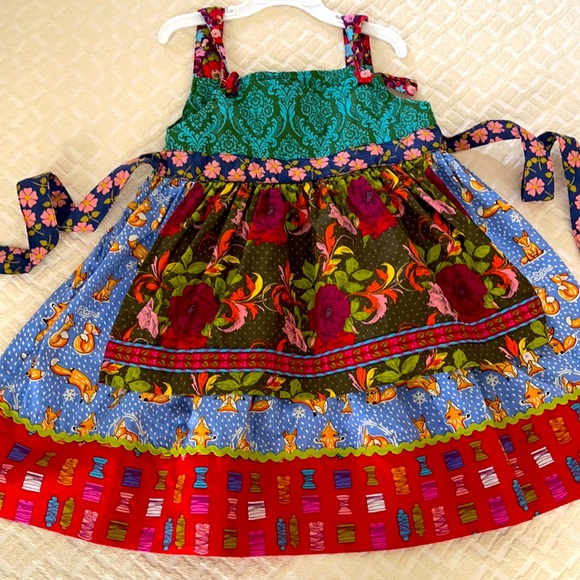 Matilda Jane Other - Matilda Jane Paint by Numbers size 6 girls apron knot dress